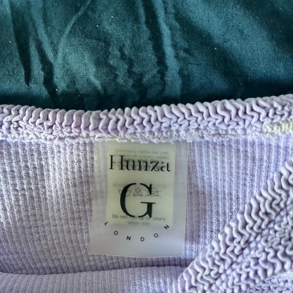 Hunza G Bandeau Bikini Purple OS - Picture 2 of 6